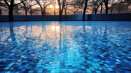 modern blue floor backgroundの素材