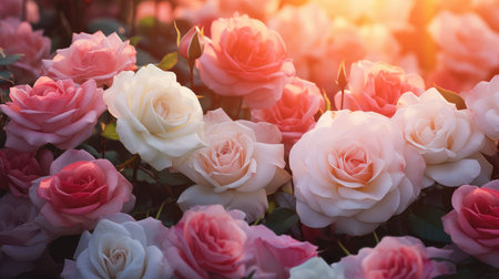 flowers valentine roses backgroundの素材
