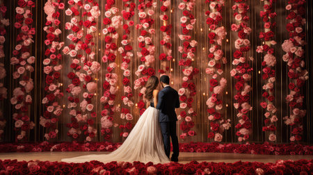 flowers wedding roses backgroundの素材