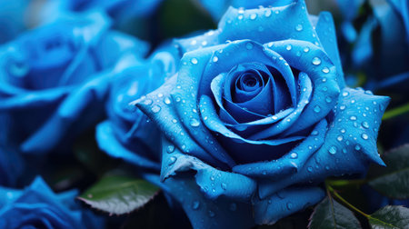 blue color roses backgroundの素材