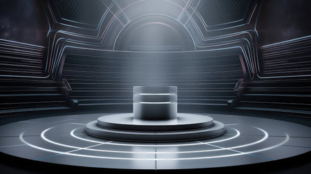 stage gray podium backgroundの素材