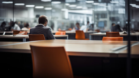 desk blur office backgroundの素材