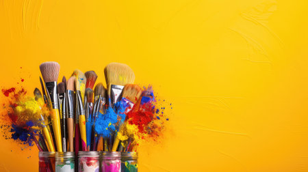 artistic creative yellow backgroundの素材