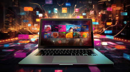 search information internet backgroundの素材