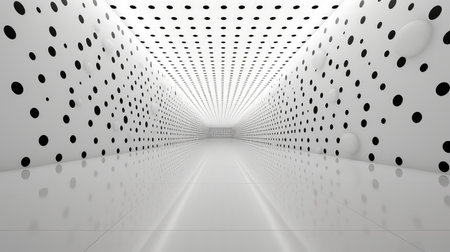abstract perspective dots backgroundの素材