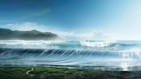 innovation wave technology backgroundの素材
