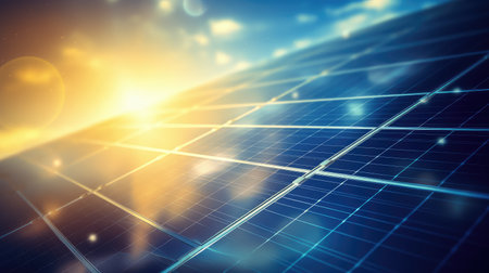solar energy internet backgroundの素材