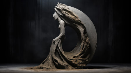 building cement dark backgroundの素材