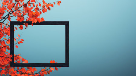 foliage frame autumn backgroundの素材