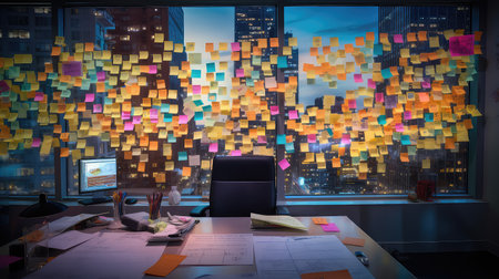 desk bokeh office backgroundの素材