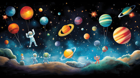 universe space party backgroundの素材