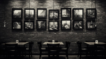dining black restaurant backgroundの素材