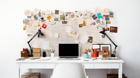 minimalist white office backgroundの素材