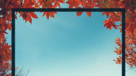 colors frame autumn backgroundの素材