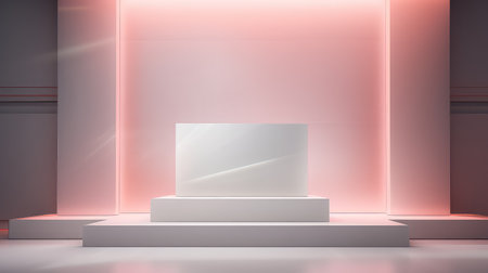 stage white podium backgroundの素材