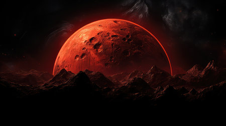 galaxy space red backgroundの素材