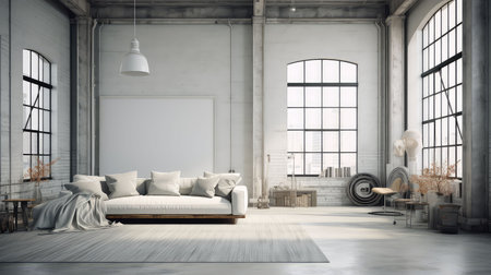 urban loft interior backgroundの素材