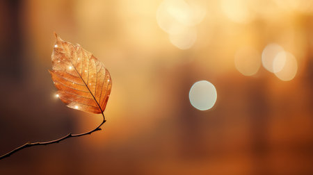 leaves bokeh autumn backgroundの素材