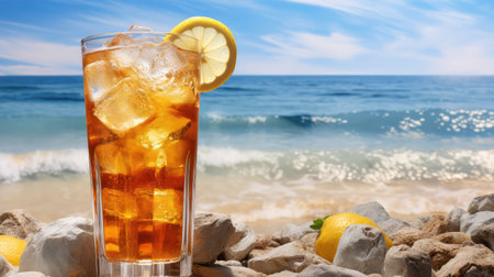 cocktail drink ice backgroundの素材