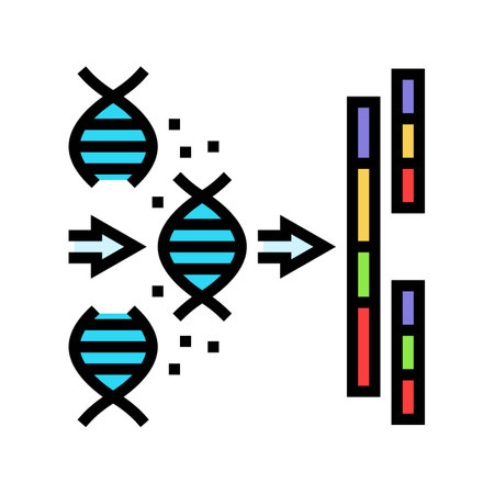 gene splicing cryptogenetics color icon vector illustrationのイラスト素材