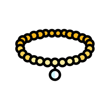 anklet jewelry fashion color icon vector illustrationのイラスト素材