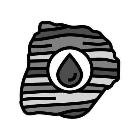 shale oil industry color icon vector illustrationのイラスト素材