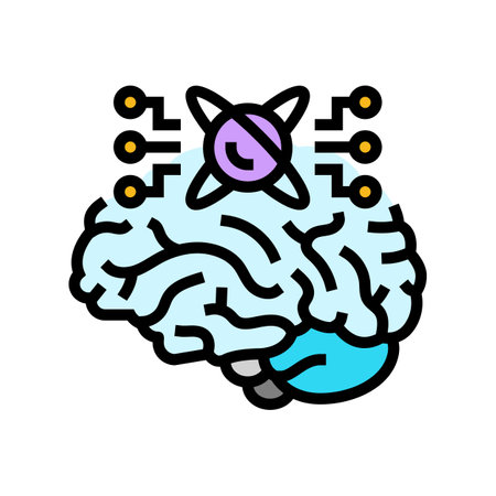 memory quantum technology color icon vector illustrationのイラスト素材