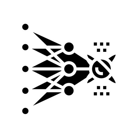 algorithm quantum technology glyph icon vector illustrationのイラスト素材