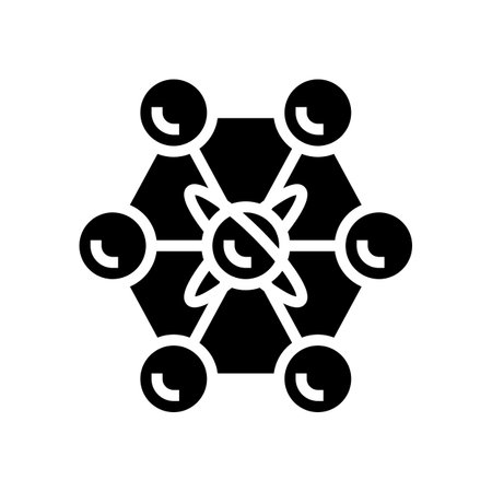 communication quantum technology glyph icon vector illustrationのイラスト素材