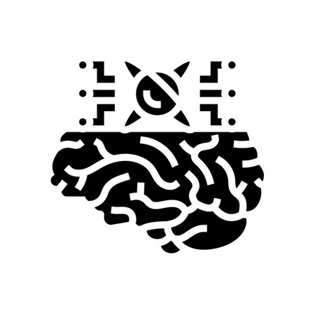 memory quantum technology glyph icon vector illustrationのイラスト素材