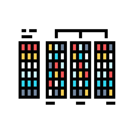 radix sort algorithm color icon vector illustrationのイラスト素材