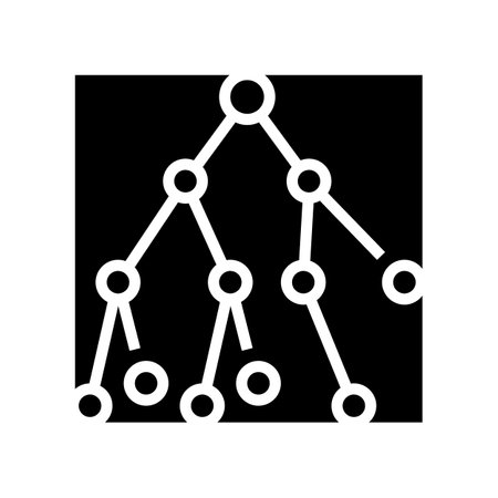 binary search algorithm glyph icon vector illustrationのイラスト素材