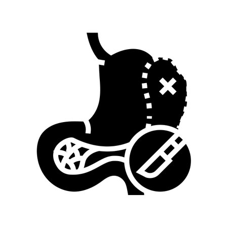 splenectomy surgery hospital glyph icon vector illustrationのイラスト素材