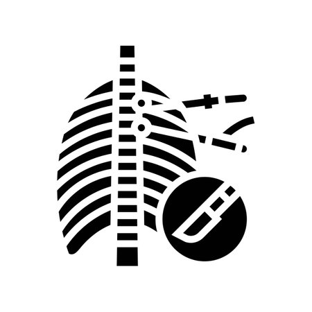 sympathectomy surgery hospital glyph icon vector illustrationのイラスト素材