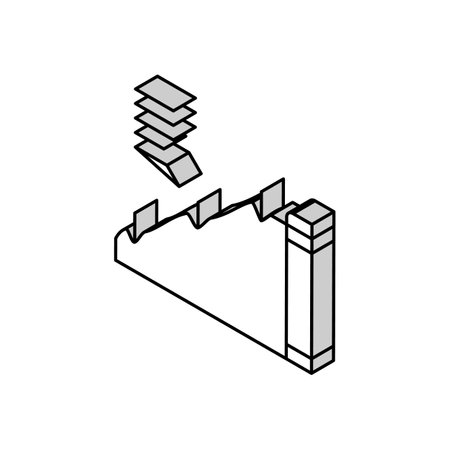 strengthening of road slopes isometric icon vector illustrationのイラスト素材