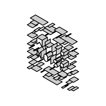 white noise isometric icon vector illustrationのイラスト素材