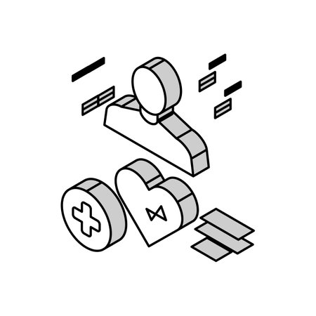 medical expert isometric icon vector illustrationのイラスト素材