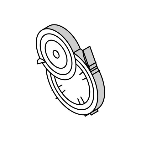 spinning reel isometric icon vector illustrationのイラスト素材