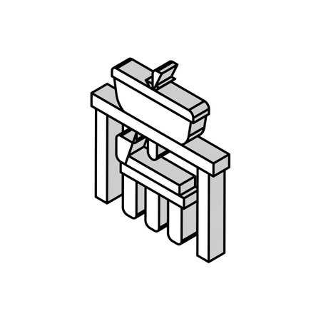 water filter under sink isometric icon vector illustrationのイラスト素材