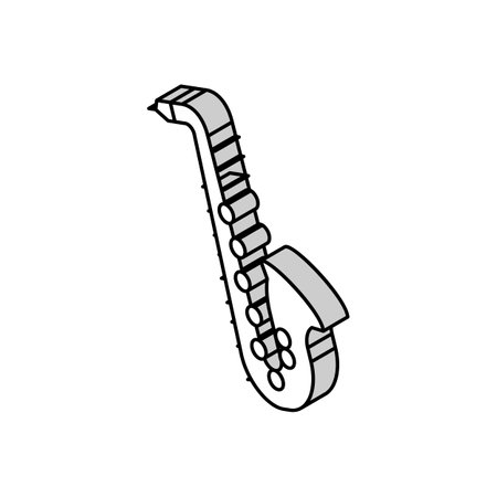 saxophone music instrument isometric icon vector illustrationのイラスト素材