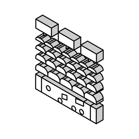 tribune for audience on concert isometric icon vector illustrationのイラスト素材