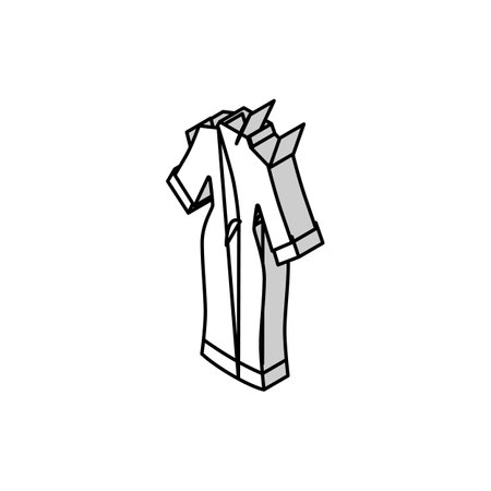 robe silk isometric icon vector illustrationのイラスト素材