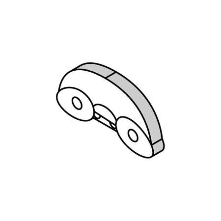 glasses solarium accessory isometric icon vector illustrationのイラスト素材