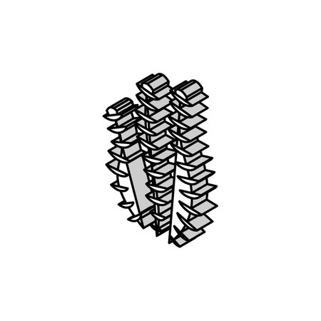 hornwort marine seaweed isometric icon vector illustrationのイラスト素材