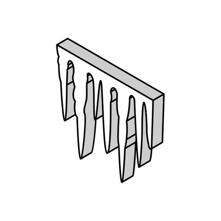 icicle winter isometric icon vector illustrationのイラスト素材
