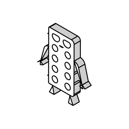 paint watercolor stationery character isometric icon vector illustrationのイラスト素材