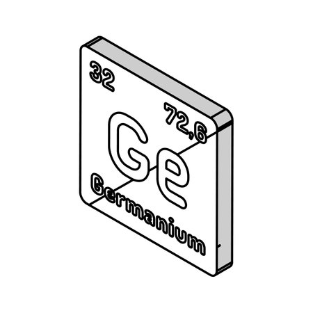 germanium chemical element isometric icon vector illustrationのイラスト素材