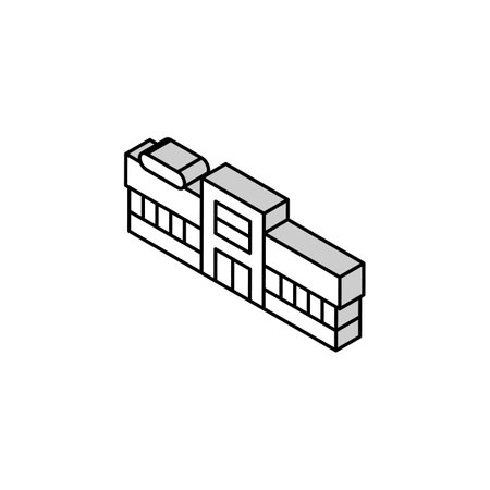 hypermarket shop isometric icon vector illustrationのイラスト素材