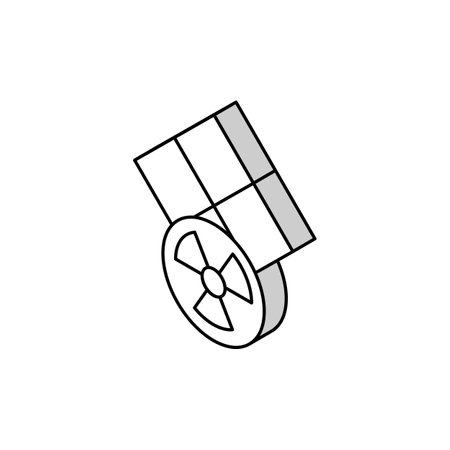 hazardous materials tool work isometric icon vector illustrationのイラスト素材