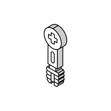 furniture connector hardware fitting isometric icon vector illustrationのイラスト素材